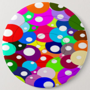 BUBBLES 6 INCH ROUND BUTTON