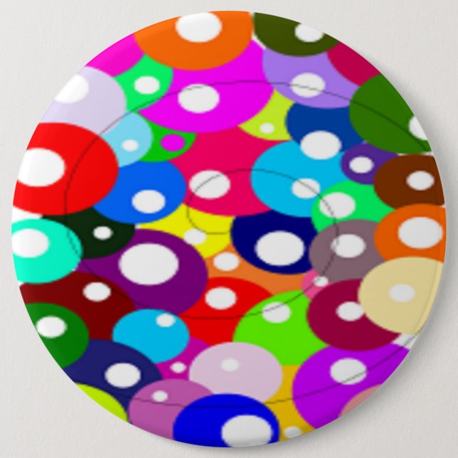 BUBBLES 6 INCH ROUND BUTTON (Front)