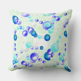 Bubbles Abstract Throw Pillow