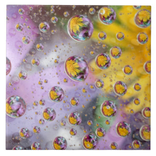 Bubbles abstract with flowers. Credit as: Nancy Tile
