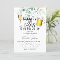 Bubbles and Brew Couples Shower Invitation