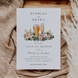 Bubbles and Brews Couples Shower Invitation