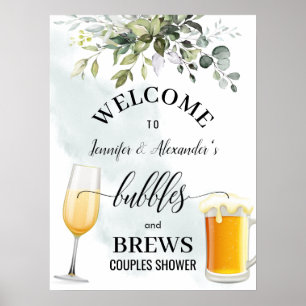Bubbles and Brews Welcome Sign