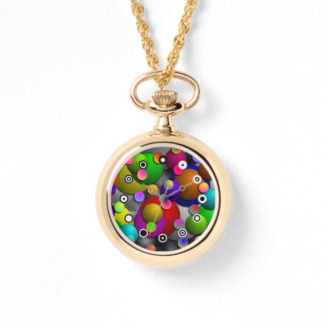 Bubbles (Binary Face) by Kenneth Yoncich Watch (Front)