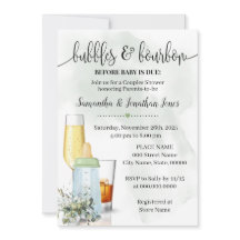 Bubbles & Bourbon Before Baby Due Greenery Shower