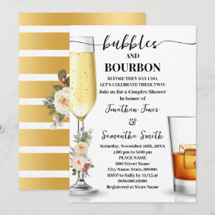 Bubbles & Bourbon Before I do Winter Shower Invitation