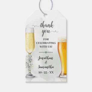 bubbles & brews Eucalyptus greenery favor tag