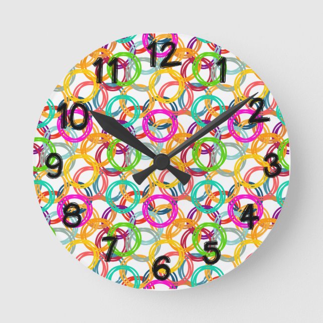 Bubbles, Bubbles Everywhere Round Clock (Front)