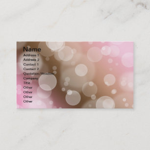 bubbles business card