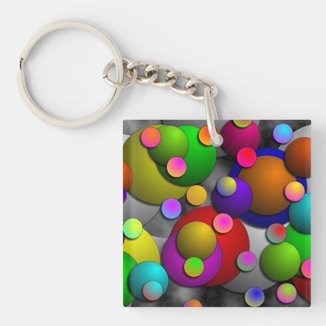 Bubbles by Kenneth Yoncich Keychain (Front)