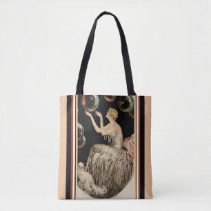 "Bubbles" by Louis Icart -Art Deco Tote Bag