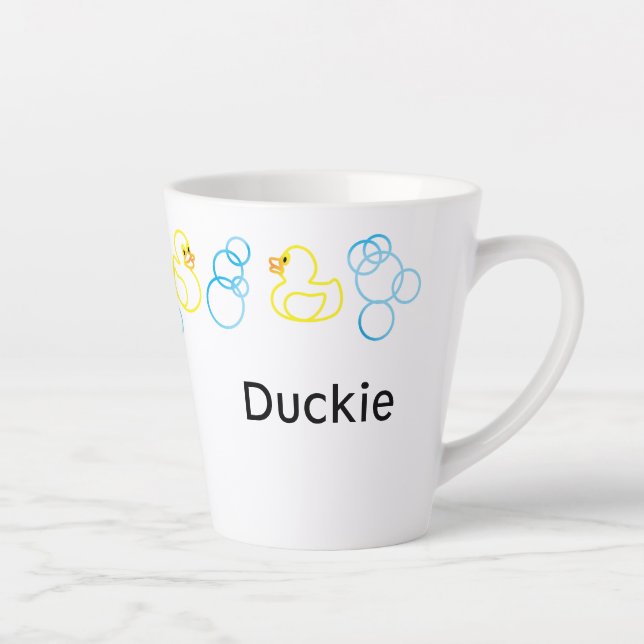 Bubbles & Canards Temps de bain Latte Mug personna (Droite)