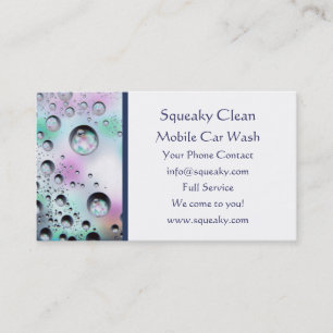 Bubbles Car Wash Business Card Template