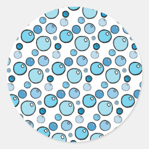 Bubbles Classic Round Sticker