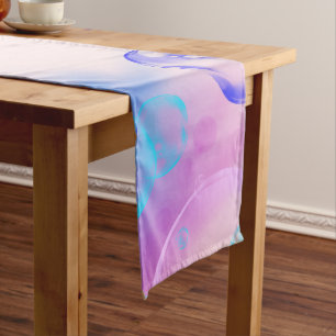BUBBLES - Colorful Abstract Image of Fractal Art - Long Table Runner