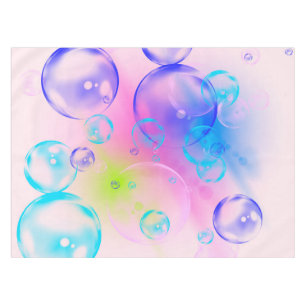 BUBBLES - Colorful Abstract Image of Fractal Art - Tablecloth