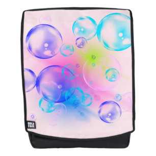 BUBBLES - Colourful Abstract Image of Fractal Art  Backpack