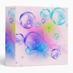 BUBBLES - Colourful Abstract Image of Fractal Art  Binder