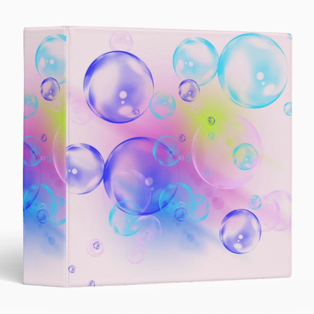 BUBBLES - Colourful Abstract Image of Fractal Art  Binder (Front/Spine)