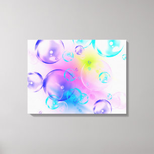 BUBBLES - Colourful Abstract Image of Fractal Art  Canvas Print
