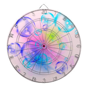 BUBBLES - Colourful Abstract Image of Fractal Art  Dartboard