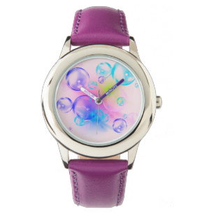 BUBBLES - Colourful Abstract Image of Fractal Art  Watch