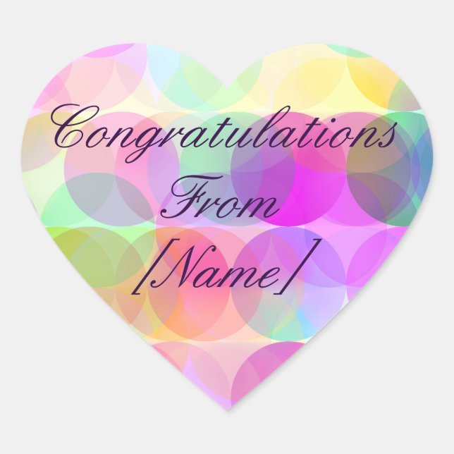 Bubbles - Congratulations Sticker (Front)