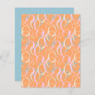 Bubbles Cream Pink Aqua Orange Scrapbook Paper