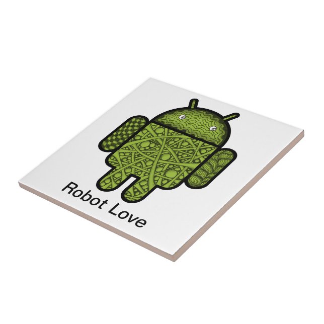 Bubbles Doodle Character for the Android™ robot Tile (Side)