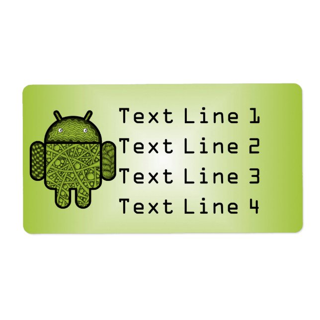 Bubbles Doodle Character pour le robot Android™ (Devant)