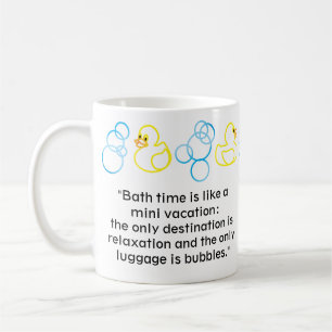 Bubbles & Ducks Bath Time Personalized Mug