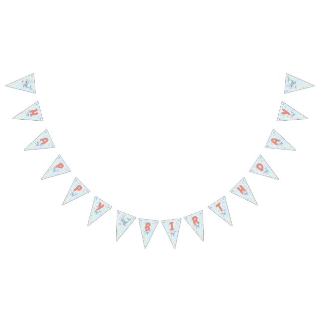 Bubbles & Fins Children's Birthday Bunting Flags (All)
