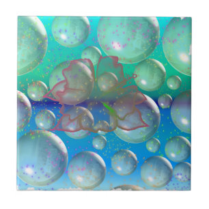 Bubbles, Fireworks and Hibiscus Tile