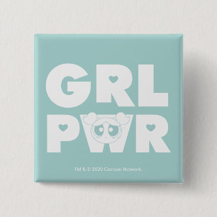 Bubbles: Girl Power 2 Inch Square Button