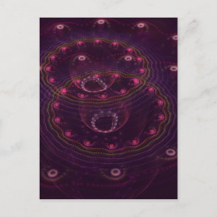 Bubbles in dark purple postcard
