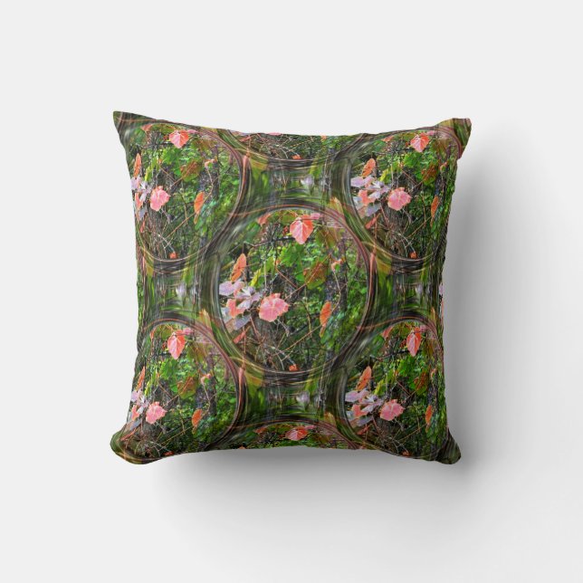 Bubbles in Fall..... Throw Pillow (Front)
