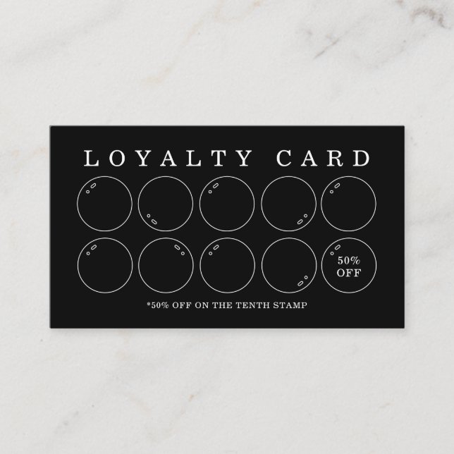 Bubbles Laundry Cleaning Services Loyalty Card (Front)