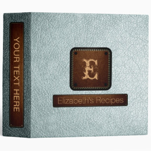 Bubbles Leather Elegant Monogram Binder