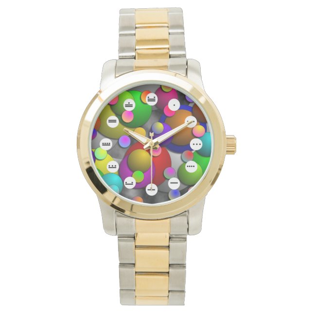 Bubbles (Mayan Face) by Kenneth Yoncich Watch (Front)
