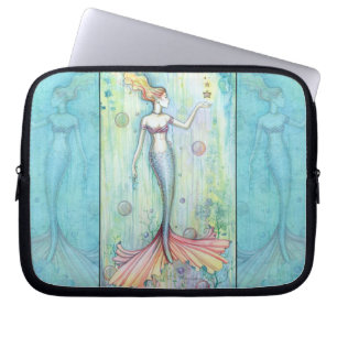 Bubbles Mermaid Laptop Sleeve Protector