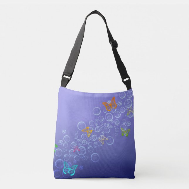 Bubbles n Butterflies Crossbody Bag (Front)