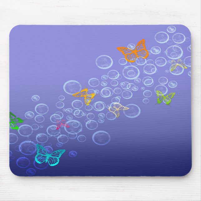 Bubbles n Butterflies Mouse Pad (Front)