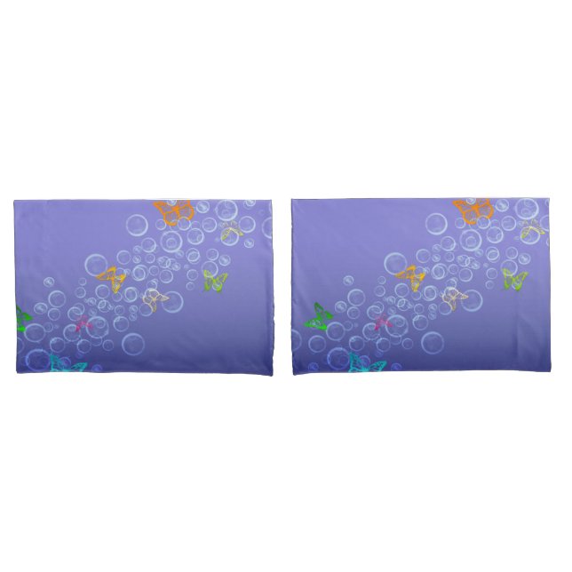 Bubbles n butterflies pillowcase (Front-Set)