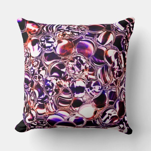 Bubbles of colour glass or precious stone? throw pillow (Front)