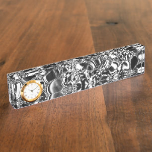 Bubbles of glass or of metallic darkest? nameplate