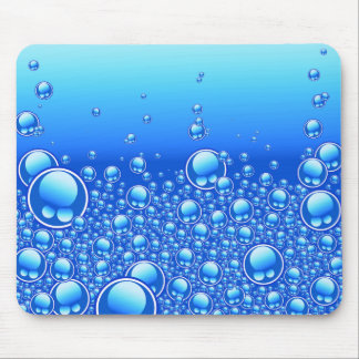 Bubbles on Blue Mouse Pad
