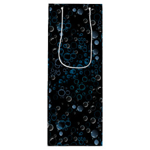 Bubbles pattern 01 Black BG Wine Gift Bag