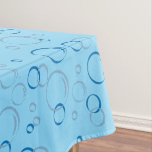 Bubbles Pattern 01.FR.b Lblue BG Tablecloth