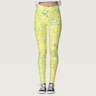 Bubbles pattern 01 Lyellow BG Leggings