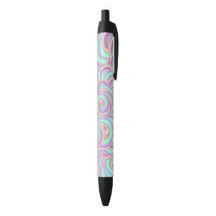 Bubbles pattern black ink pen